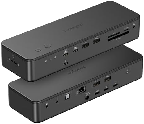 Kensington EQ Pro Thunderbolt™ 5 Dock Designed for MacBook, Optimized for M-Series Pro/Max Models, 140W PD, 80Gbps Data Transfer, Built-in and Lockable PCle M.2 SSD Slot for Quick Storage K33612NA by Unknown