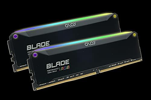 OLOy DDR4 RAM 16GB (2x8GB) Piano Black Blade RGB 3600 MHz CL18 1.35V 288-Pin Desktop Gaming UDIMM (MD4U0836180BRPDA) - Image 2