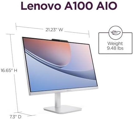 Lenovo 24" FHD All-in-One Desktop Computer for Home & Office, Intel Processor, 16GB RAM, 128GB PCIe SSD, Business AIO, Vent-Hear, HDMI, Bluetooth 5.2, Wireless Keyboard & Mouse, Win 11 - Image 4
