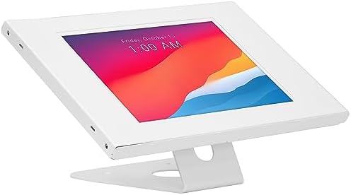 Mount-It! iPad Kiosk Stand, Anti-Theft Countertop & Wall Mount, White by Mount-It
