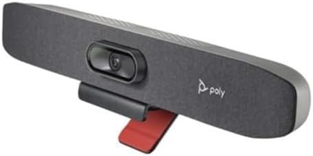 Poly Studio R30 4K Video Conference System - Camera, Mic, and Speaker Bar for Small Rooms - Presenter Tracking, NoiseBlockAI, Framing - Plug & Play - Works w/Teams, Zoom & More by Poly