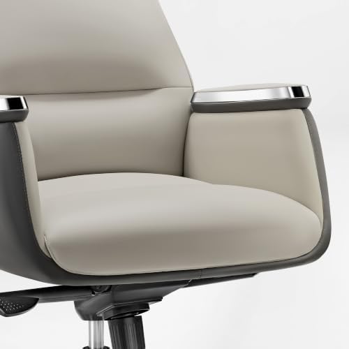 EUREKA ERGONOMIC Royal II High Back Executive Office Chair, Off-White - Image 4