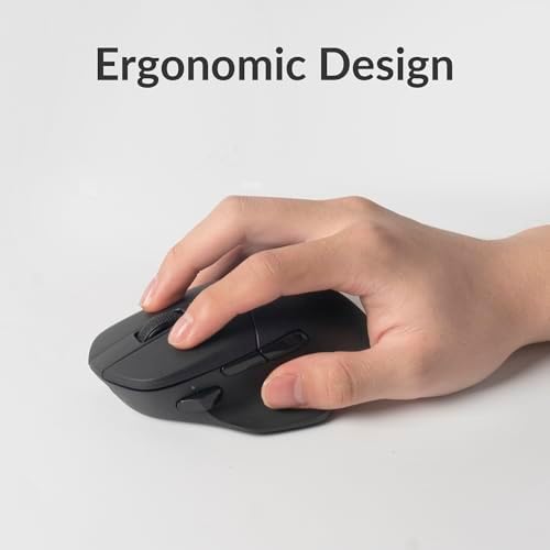 Keychron M7 Wireless Mouse, 26K DPI, 2.4 GHz/Bluetooth/Wired, 63g, Black - Image 5