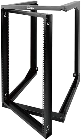 Tecmojo 18U Wall Mount Server Rack, Open Frame Network Rack for 19" Computer/AV/Data/IT/Media Equipment, 24" Depth, 16" Apart Mounting Holes, Swing Gate, Square and Tapped Holes by Tecmojo