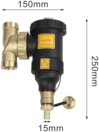Central Water Heater Filter, Magnetic Sludge Separator for Boiler, DN20 3/4 Inch DN25 1 Inch DN32 1-1/4 Inch Threaded Connection, Scale Rust Removal, Stainless Steel Element(DN25/1 inch female) - Image 2