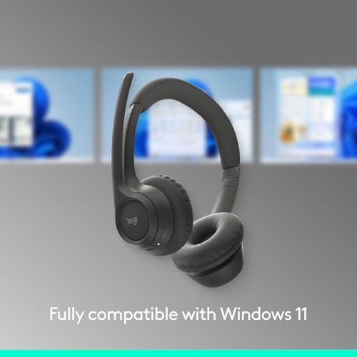 Logitech Zone 300 Wireless Bluetooth Headset with Noise-Canceling Microphone, Compatible with Windows, Mac, Chrome, Linux, iOS, iPadOS, Android – Graphite (Renewed) - Image 5