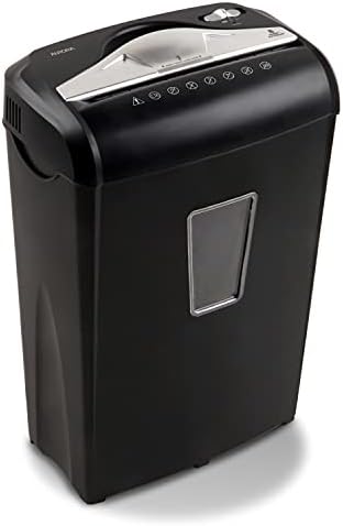 Aurora High-Security 8-Sheet Micro-Cut Paper Credit Card Shredder Black by Aurora