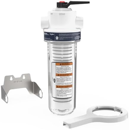 Whirlpool 10 x 2.5 Inch Whole House Water Filtration System WHKF-DWHV, 3/4" Ports, Clear Housing, NSF Certified Water Filter WHKF-GD05 Included - Image 2