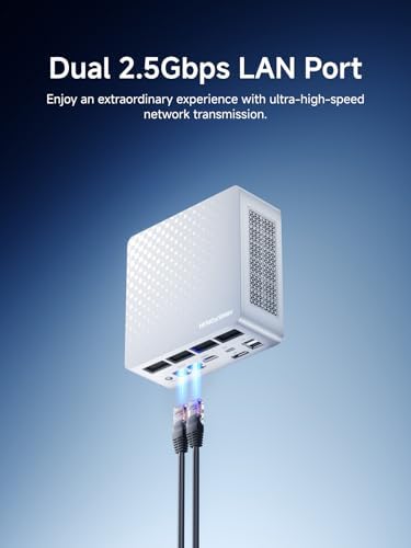 MINISFORUM M1 Plus Mini PC Core i5-12600H(12C/16T, up to 4.5 GHz) 16GB DDR5 512GB SSD Mini Computer,2x2.5G LAN/WiFi6E/BT5.2/4xUSB HDMI/DP/USB4 Triple Video Output,Iris Xe Graphics Micro PC - Image 6