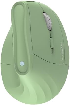 KYSONA Ergonomic Mouse Wireless, Bluetooth Vertical Mouse, 5-Level Adjustable DPI, 2.4G Silent Switch Mice for Windows, MacOS, IPadOS, Laptop, PC, Olive Green by KYSONA
