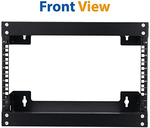 6U Wall Mount Rack Open Frame 19 Inch Server Equipment Network Cabinet 18 inches Depth Black by Tedgetal - Image 3