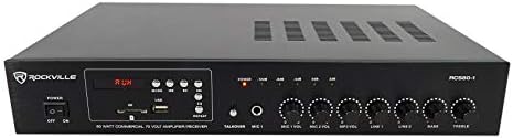 Rockville RCS80-1 70V Commercial Amp with 4 CCL6T White Ceiling Speakers - Image 3
