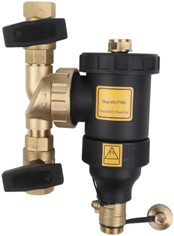 Heating System Magnetic Dirt Filter, DN20 To DN32 Threaded Connection, Sludge Separator For Boiler And Heater, 1-Stage For Rust And Impurity Removal, Black Finish(DN20/3/4 male valve) - Image 7