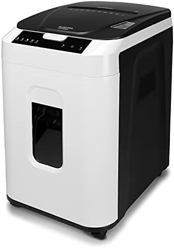 Aurora Commercial Grade 200-Sheet Auto Feed High Security Micro-Cut Paper Shredder/ 60 Minutes/Security Level P-5 by Aurora