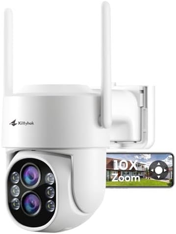 Kittyhok Home Security Camera System Wireless, Dual Lens 2K Outdoor Cameras by Kittyhok