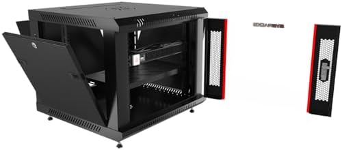 Sysracks 9U Networking Cabinet 24-inch Depth Server Rack Locking Network Enclosure with Fan, Power Strip, Shelves, Feet, Dust-Tight Cable Entries and Other Accessories - Image 3