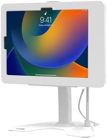 Dual Kiosk Stand – CTA Dual Security Kiosk Stand with Locking Case and Cable for iPad 11th Gen A16 11” - 10th Gen 10.9” - 11” Pro - Air 4 & 5 Gen - White (PAD-ASK109W) by CTADigital