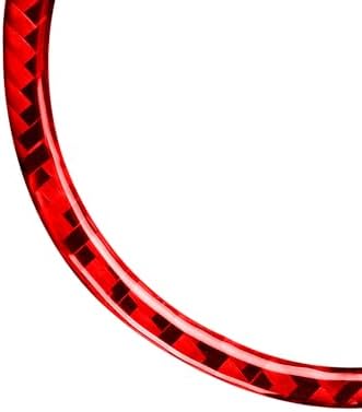 Car Dashboard Central Compass Panel Decorative Strip Cover Sticker Real 3K Red Carbon Fiber Decoration Interior Accessories Trim Compatible with Benz Smart Fortwo 2011 2012 2013 2014 2015 - Image 6
