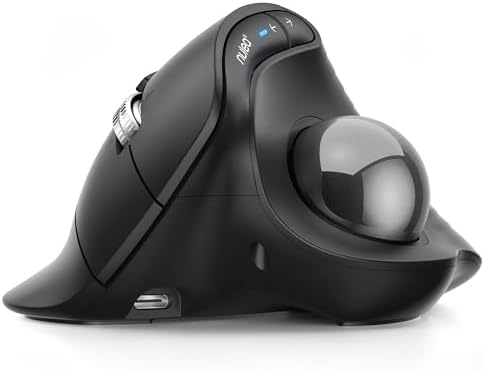 Nulea Wireless Ergonomic Vertical Trackball Mouse Thumb Control by Nulea