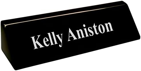 Personalized Piano Finish Desk Name Plate - Black, 8.5" by Sofiasfindings