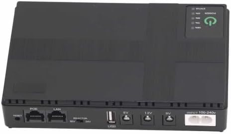 Uninterruptible Power Supply 10400mAh UPS Battery Backup, 5V 9V 12V 2A POE 15V 24V 1A Output Power Supply for Router, Modem, Security Camera (US Plug) by Hilitand
