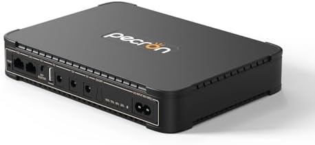 PECRON UPS Uninterruptible Power Supply, 76.96Wh Mini UPS with 5V/9V/12V DC5521 Port and 13W USB-A, Backup Battery for WiFi Router/Modem/Security Camera/Phone by pecron