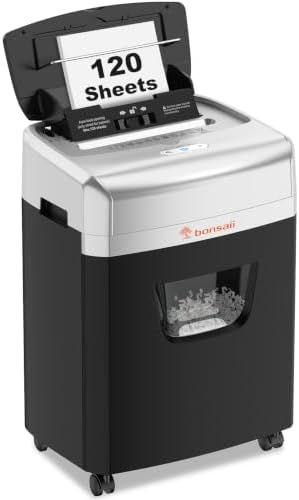 Bonsaii 120-Sheet Autofeed Micro-Cut 30-Min Run Heavy Duty Paper Shredder by bonsaii