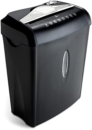 Aurora High Security Paper and Credit Card Shredder with 3.7-Gallon Wastebasket, 8-Sheet Cross-Cut with Basket by Aurora