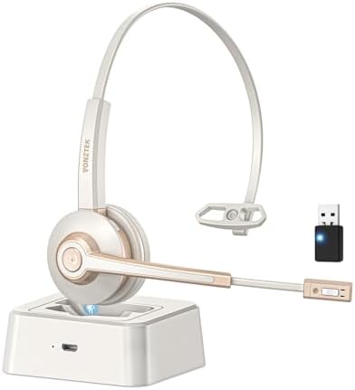 Bluetooth Headset with Microphone USB Dongle for Work by Vonztek-US