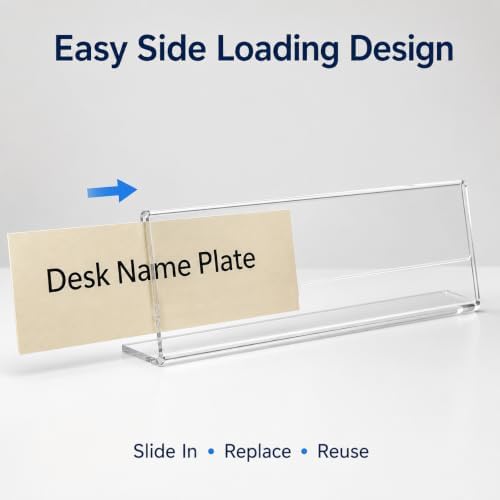 NIUBEE Acrylic Name Plates for Desks,12 Pack,Sign Holder for Meeting Office - Image 5