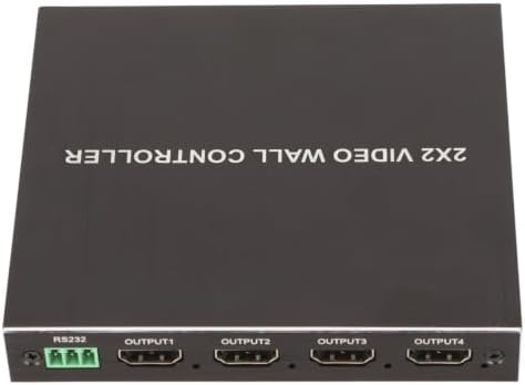 2x2 HDMI Video Wall Processor, Ultra HD 4 Channel DVI TV Wall Video Controller, 180° Rotating HDMI Splicing Display Processor with RS232 and IR Remote Control(US) - Image 6