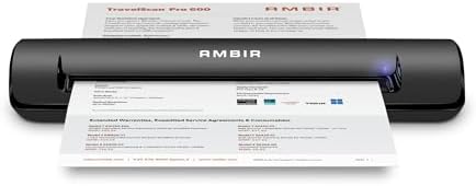 Ambir TravelScan Pro 600 (PS600-AS) Simplex Document Scanner and Card Scanner by AmbirTechnology