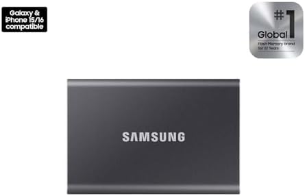 Samsung T7 Portable SSD, 4TB External Solid State Drive, Speeds Up to 1,050MB/s, USB 3.2 Gen 2, Reliable Storage for Gaming, Students, Professionals, MU-PC4T0T/AM, Gray - Image 2