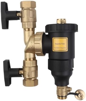 Heating System Magnetic Dirt Filter, DN20 To DN32 Threaded Connection, Sludge Separator For Boiler And Heater, 1-Stage For Rust And Impurity Removal, Black Finish(DN25/1 male valve) - Image 7