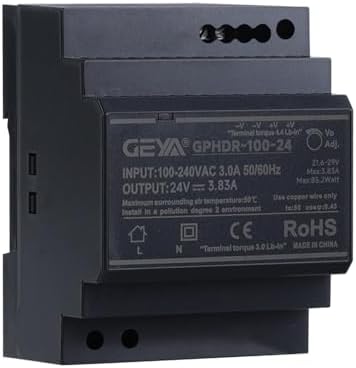 Ultra Slim Step-Shape 4SU DIN Rail Power Supply, 24V 3.83A 92W GPHDR-100-24 for Industrial Automation, Communication Base Stations, Data Centers and Medical Equipment by IGOYE