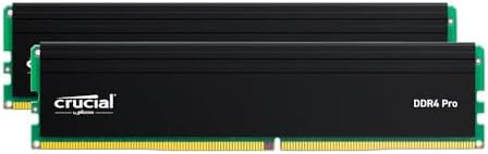 Crucial Pro 64GB DDR4 RAM Kit (2x32GB), 3200MHz (or 3000MHz or 2666MHz) Desktop Memory, Compatible with Intel and AMD Ryzen - CP2K32G4DFRA32A by Crucial