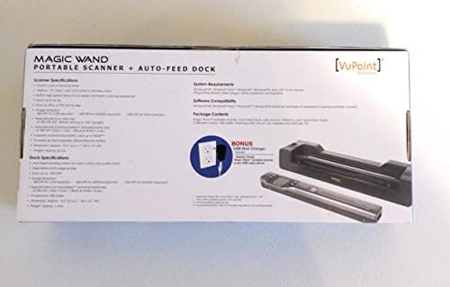 Vupoint Magic Wand Document/Photo 2-in-1 Portable Scanner & Auto-Feed Dock, 1.5 Preview LCD with 1200 DPI, Rechargeable Battery (PDSDK-ST470BU-VP) - Image 4