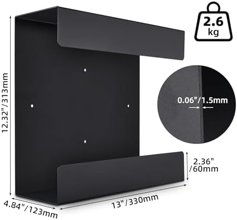 UPS Mount Heavy Duty Metal Rack Wall Mounted for Uninterruptible Power Supply Compatible with APC CyberPower (12.3" H x 4.8" W x 13" D) - Image 3