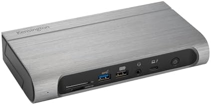 Kensington SD5800T Thunderbolt 4 and USB4 Quad 4K Display Docking Station, 100W Charging, 2 x HDMI, 2 x DP, 2.5G Ethernet, Card Readers, for Windows/MacOS (K32856NA) by Unknown