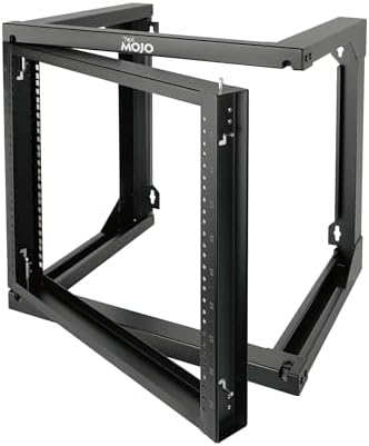 Tecmojo 9U Wall Mount Rack, Server Rack,Open Frame Server Rack,Network Rack for 19inch Computer/AV/Data/IT/Media Equipment,18inch Depth,16inch Apart Mounting Holes,Swing Gate,Square and Tapped Holes by Tecmojo