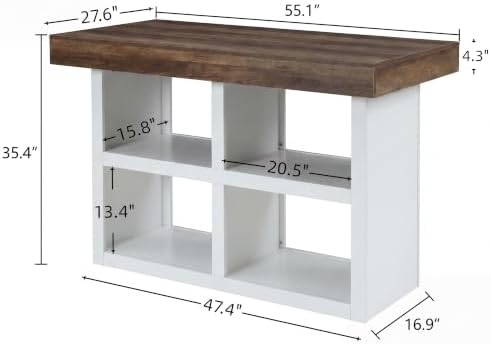 Tribesigns Artwork Craft Table with Storage, Counter Height Sewing Cabinet - Image 2