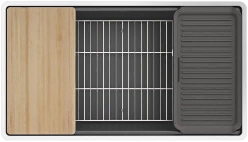 KOHLER Billings™ 32-1/2" Undermount Kitchen Sink, Single-Bowl, Workstation with Kitchen Sink Accessories, Neoroc, K-33710-PC-CM7, Graphite - Image 4