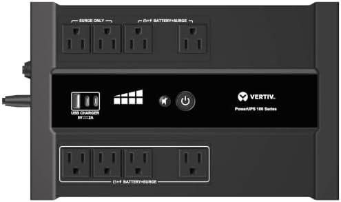 Vertiv Liebert PowerUPS 100 PST6-700LVMT Battery Backup UPS 700VA USB-C+A by Vertiv