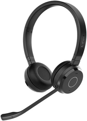 Jabra Evolve 65 TE (Third Edition) Wireless Headphones - Noise-Canceling Mic, 16 hrs Battery Life, Connectivity, Works with All UC Platforms Like Zoom & Google Meet, Black by Jabra