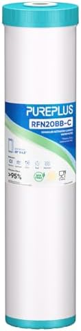 PUREPLUS 20"x4.5" Whole House GAC Water Filter, Granular Activated Carbon by PUREPLUS