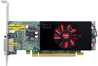 AMD Radeon HD 8570, 1GB GDDR3 with DP/DVI, PCI-E x 16, full bracket fits full Computer only, for Windows XP, 7, 8, 8.1, 10, 11, UEFI compatible, 4K resolution via DP Connection, 1 year warranty by Epic+IT+Service