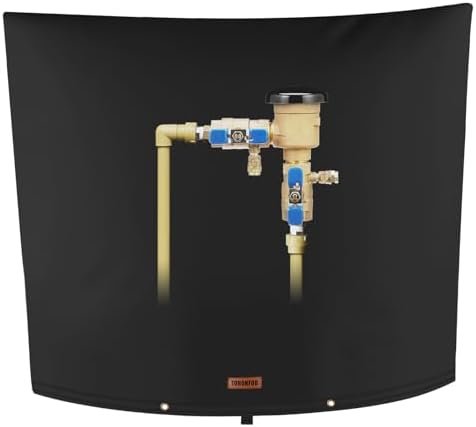 TOHONFOO Backflow Preventer Cover, Pipe Freeze Insulation, 40"Wx36"H, Black by TOHONFOO
