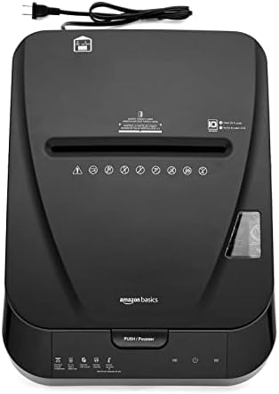 Amazon Basics 150-Sheet Autofeed Micro-Cut Paper and Credit Card Shredder, High Security Level P-4 with 8.5-Gallon Bin, 60-Minute Continuous Run Time, Black - Image 3