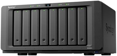 Synology DS1825+ Enterprise Video Production & Storage - Scale to 360TB, 25GbE Speed & Mission-Critical Reliability (8-Bay Diskless NAS) by Synology