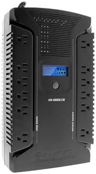 Forza UPS 1000VA/600W Line Interactive Uninterrupted Battery Backup Supply, 12 Outlets, AVR, LCD Screen, USB, Coaxial, 3 Year Warranty 120V (HT-1000LCD) | UPS interactiva - Image 4